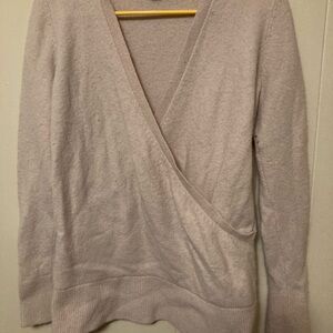 Elegant Cream Wrap Sweater